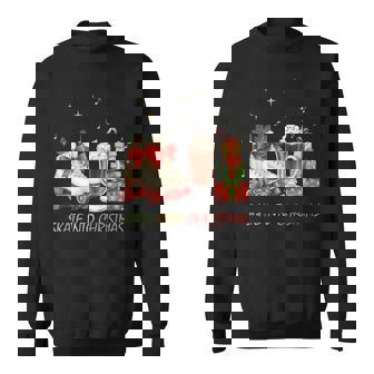 Retro Christmas Roller Skates Hot Cocoa Holiday Vibes Sweatshirt Unisex | Mazezy