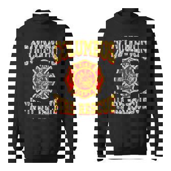 Retro Columbus Fire Department Patch Ohio Firefighter Tank Top Sweatshirt Unisex | Mazezy