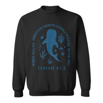 Retro Deep Waters Whale Shark Isaiah 43 Sweatshirt | Seseable UK