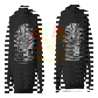 Retro Drumset Lover Percussionist Drummers Drumming Sweatshirt Unisex | Mazezy