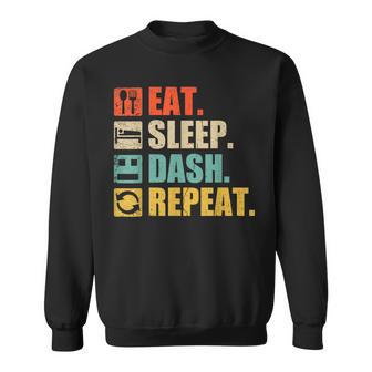 Retro Eat Sleep Dash Repeat Video Game Sweatshirt - Thegiftio