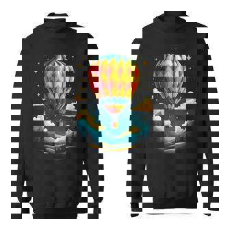 Retro Flying Balloons Hot Air Balloon Sweatshirt Unisex | Mazezy