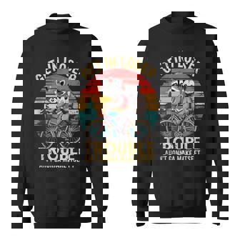 Retro Get In Loser Trouble Ain't Gonna Make Itself Racoon Tank Top Sweatshirt Unisex | Mazezy