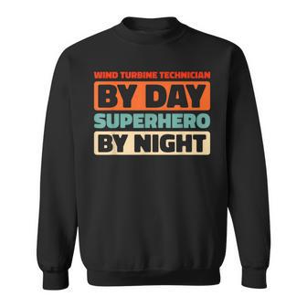 Retro Maintenance -Intage Éolines Technicien En Éoliennes Sweater e - Cadeauxyz