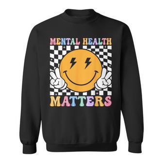 Retro Mental Health Matters Human Brain Illness Awareness Sweatshirt - Thegiftio UK