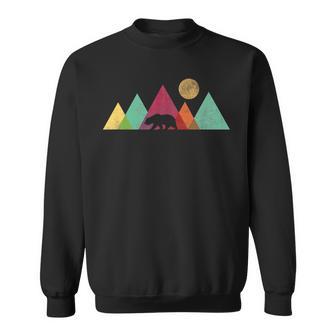 Retro Mountain Bear Wildlife Nature Vintage Forest Hiking Sweatshirt | Seseable CA