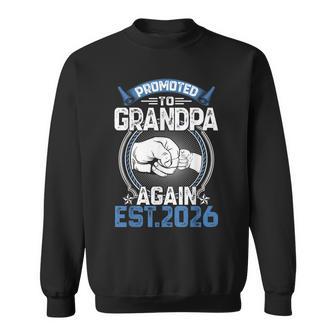 Retro Promoted To Grandpa 2026 Again Soon To Be Grandpa Sweatshirt - Thegiftio UK