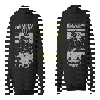 Retro Rocky Mountains National Park Colorado Vintage Hiking Sweatshirt | Mazezy