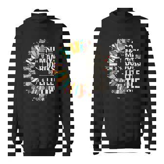 Retro So Many Books Little Time Book Clock Reading Sweatshirt - Thegiftio