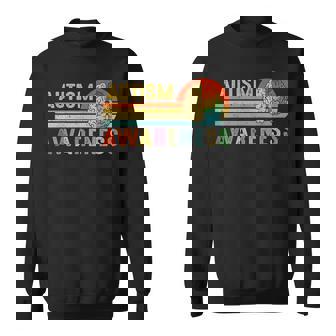 Retro Sunset Autism Awareness Neurodiversity Spectrum Brain Sweatshirt Unisex | Mazezy