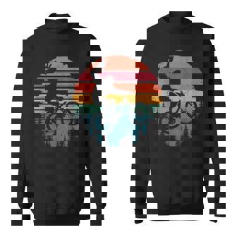 Retro Vintage Bigfoot Mountain Bike Sasquatch Biking Sweatshirt | Seseable CA