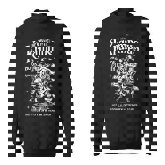 Retro Vintage Horror The Naughty List Krampus Book Club Xmas Sweatshirt | Mazezy