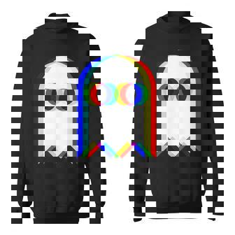 RGB Trippy Fun Ghost Ghoul Sweatshirt Unisex | Mazezy