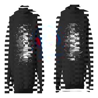 Ringing Liberty Bell Face With Cool Headphones Costume Sweatshirt Unisex | Mazezy