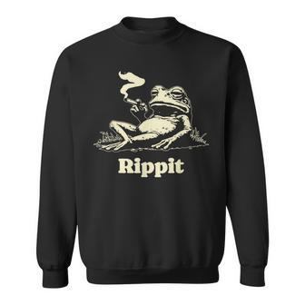 Rippit Frog Stoner Weed Marijuana Smoker Cannabis 420 Sweatshirt | Seseable UK