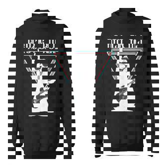 Rock & Roll Cool Cat Guitar Fun Vibes Tank Top Sweatshirt Unisex | Mazezy