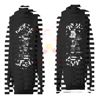 Rock N Roll Santa Christmas Cheer Guitarist Santa Rocker Sweatshirt | Seseable CA