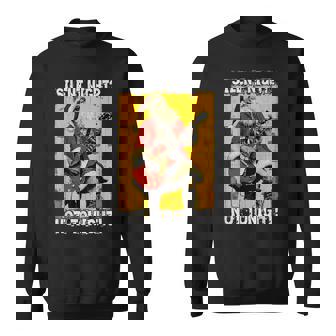 Rock Santa With Guitar And Cheeky Saying Sweatshirt Unisex | Mazezy