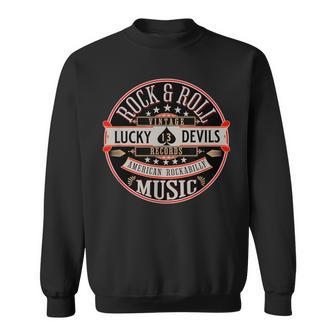 Rockabilly Music Lucky Devil レトロ ヴィンテージ 1950年代ロックロール スウェットシャツ - Kawaiitshirt