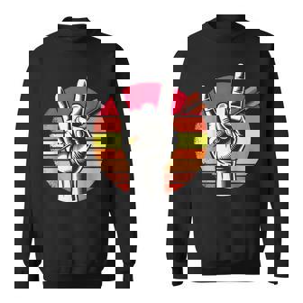 Rockerhand Darts Motif Retro For Dart Players Sweatshirt Unisex | Mazezy