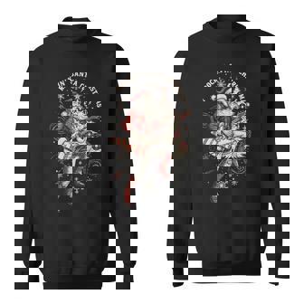 Rockin Santa Playing Guitar Christmas Retro Guitarist Sweatshirt - Monsterry