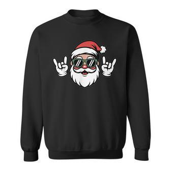 Rockin’ Santa Retro Christmas Vibes Sweatshirt - Thegiftio UK