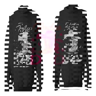 Rodeo Dad Pink Boots Coquette Cowgirl Birthday Party Sweatshirt | Mazezy