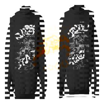 Rodeo King Vintage Bronc Riding Bucking Horse Rodeo Western Sweatshirt Unisex | Mazezy