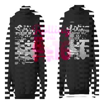 Rolling Into 16 Roller Skate Skating 16th Birthday Teens Sweatshirt Unisex | Mazezy