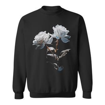 Rose Illustration Kunst Zeichnung Blume Grafik Motiv Rose Sweatshirt - Seseable