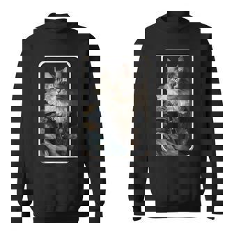 Royal Cat Portrait Renaissance Cat Painting Cat Lover Mama Sweatshirt Unisex | Mazezy