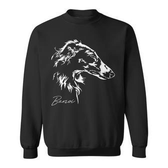 Russischer Barsoi Hund Hunde Windhunde Hundeportrait Hunde Sweatshirt - Geschenkecke