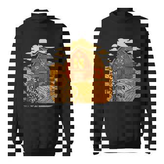 Rustic Barn Quilt Sunflower Sweatshirt Unisex | Mazezy