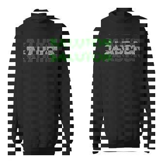 Saluton エスペラントのヘロ レトロテキスト スウェットシャツ - Kawaiitshirt