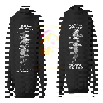 Santa Beagle Riding Bike Christmas Artwork Sweatshirt Unisex | Mazezy