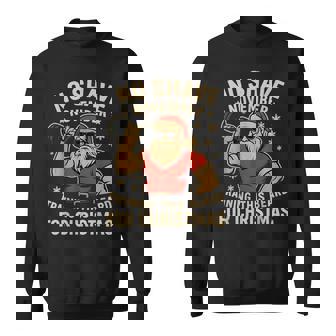 Santa Beard Gains No Shave November Christmas Sweatshirt | Mazezy