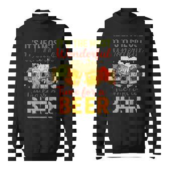 Santa Cheers Christmas Beer Holiday Sweatshirt Unisex | Mazezy