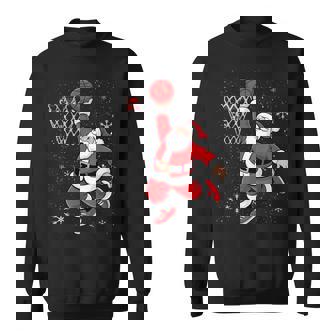 Santa Claus Dunking A Christmas Basketball Sweatshirt - Monsterry