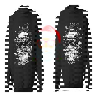 Santa Claus Face Retro Vintage Sunglasses Christmas Men Kid Sweatshirt Unisex | Mazezy