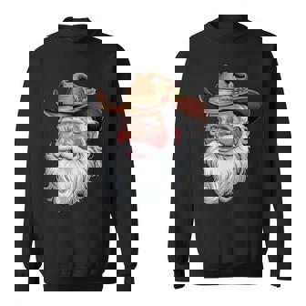 Santa Cowboy Western Christmas Xmas Holiday Pajamas Tank Top Sweatshirt Unisex | Mazezy