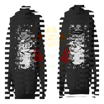 Santa Cowboy Western Howdy Christmas Holiday Matching Family Sweatshirt - Thegiftio