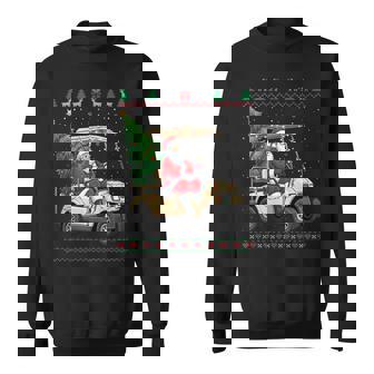 Santa Driving Golf Cart Christmas Tank Top Sweatshirt Unisex | Mazezy