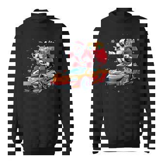 Santa Driving Sport Car Xmas Pajama Christmas Sweatshirt Unisex | Mazezy