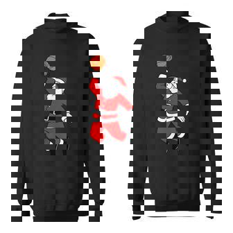 Santa Dunking Basketball Christmas Basketball Player Sweatshirt - Monsterry