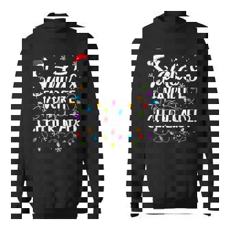 Santa Favorite Cheerleader Christmas Cheerleading Xmas Sweatshirt Unisex | Mazezy