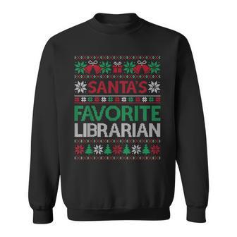 Santa Favorite Librarian Christmas Ugly Sweaters Family Xmas Sweatshirt - Thegiftio UK