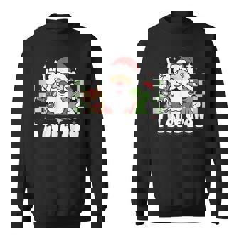 Santa I Love You Christmas Cute Dino Reindeer Toddler Kids Sweatshirt Unisex | Mazezy