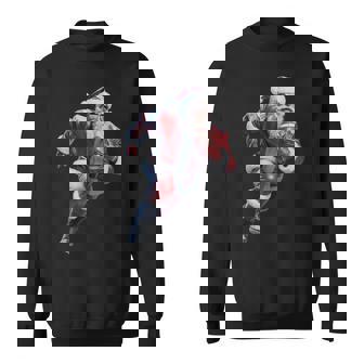 Santa Playing Football Boys Christmas Football Players Sweatshirt | Mazezy