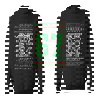 Santa Says 67 Christmas Ugly Sweater 6 7 Six Seven Meme Sweatshirt - Thegiftio