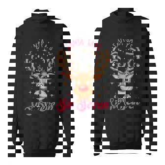 Santa Says Six Seven Christmas Reindeer 67 Six Seven Meme Sweatshirt - Thegiftio